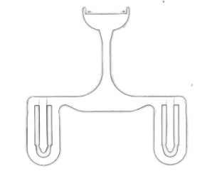 [LILI] - CINTRE BLANC AVEC COORDINATE LOOP - (500/CS) - [509T-WHT]