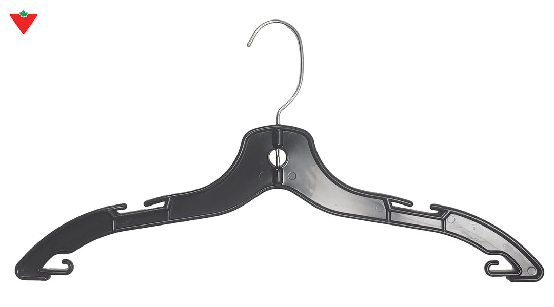 9511-17-BLK - Cintre Haut en plastique Noire-100/B