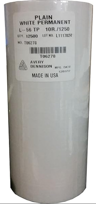 Avery-Dennison-White Labels [1000/RL]-(T06298)-*work on SATO-210