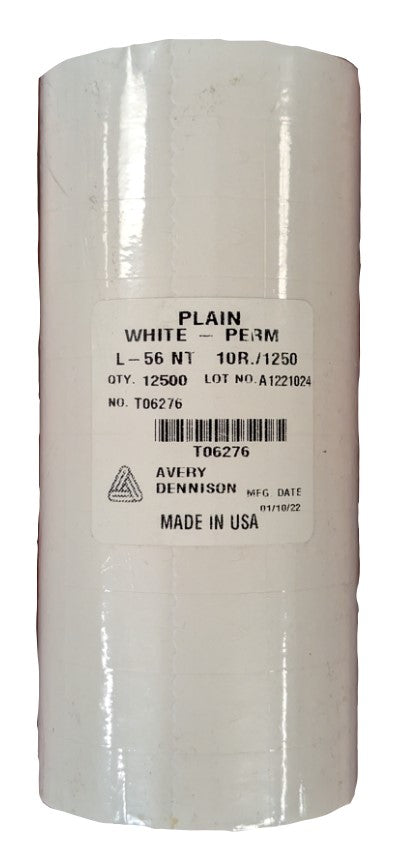 Avery-Dennison-White Labels [1000/RL]-(T06202)-*work on SATO-106