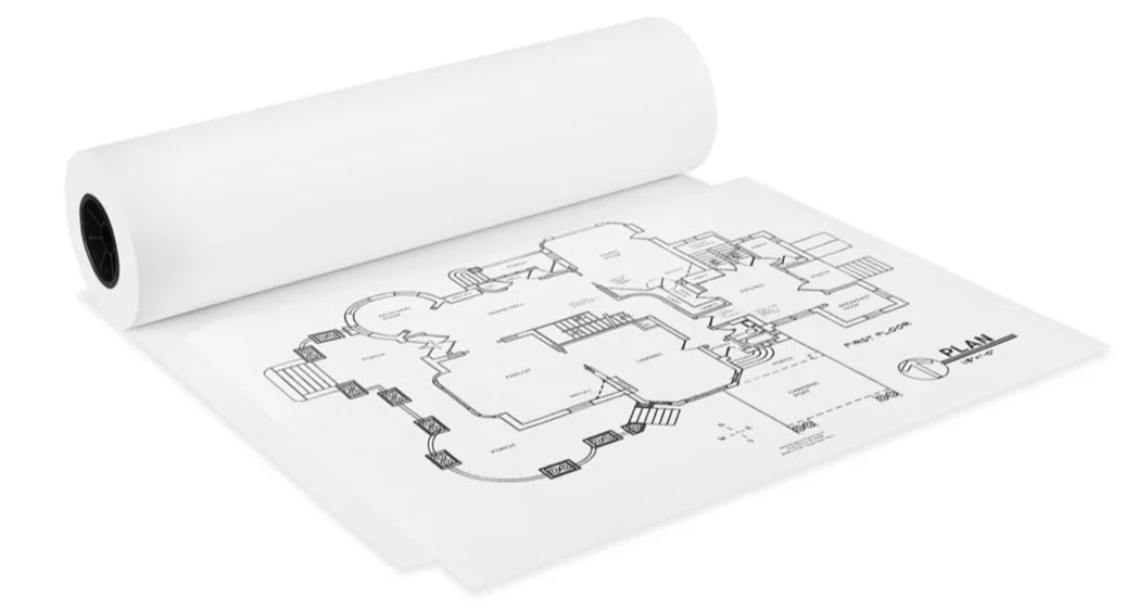 [GLOBAL] - Plotter Paper 63" long - (Sold by Roll)