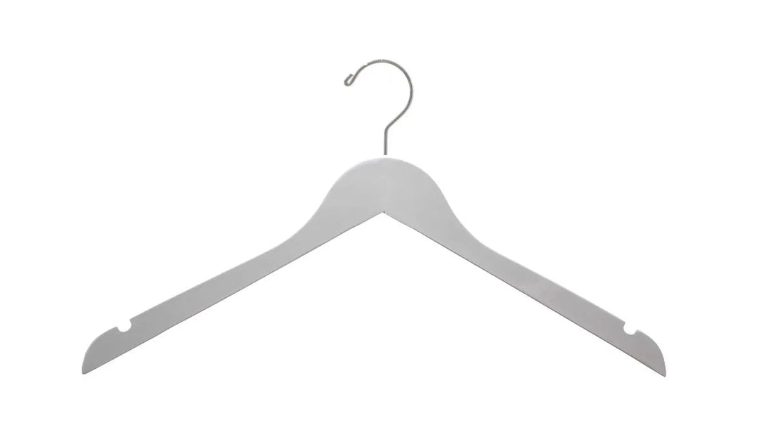 [REIT] - 19"Wooden-White-Top-Hanger [100/BX] - (20119) - (3.29$/Un)